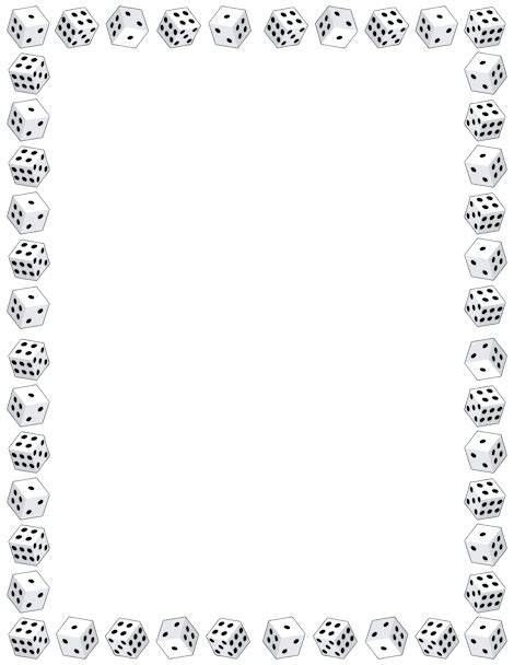 dice border clip art free.